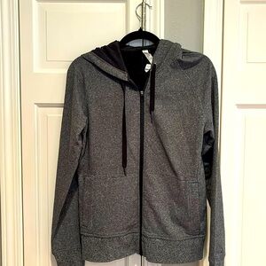 Lululemon full zip heathered gray hoodie